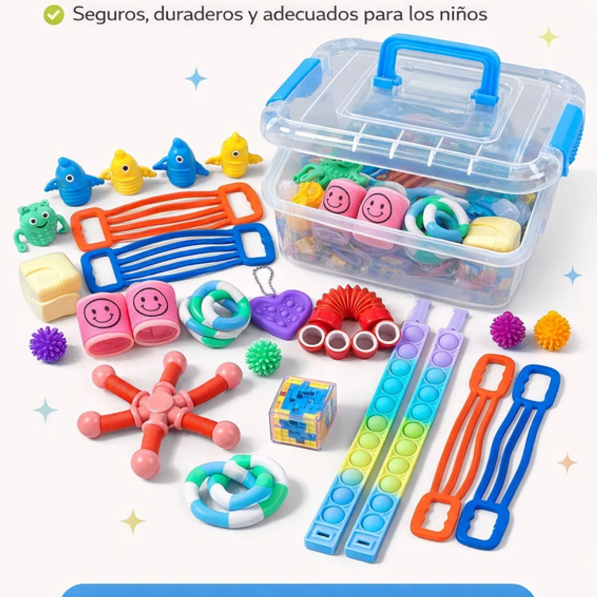 GENERICO - Caja Juguetes Sensoriales Con Texturas Para Niños Tdah Y Tea Multicolor
