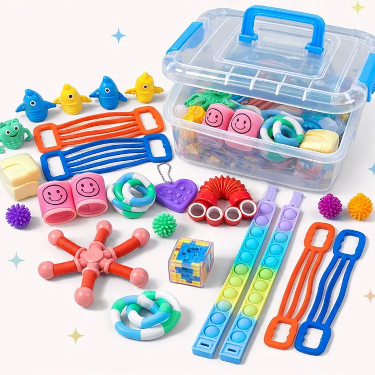 GENERICO - Caja Juguetes Sensoriales Con Texturas Para Niños Tdah Y Tea Multicolor
