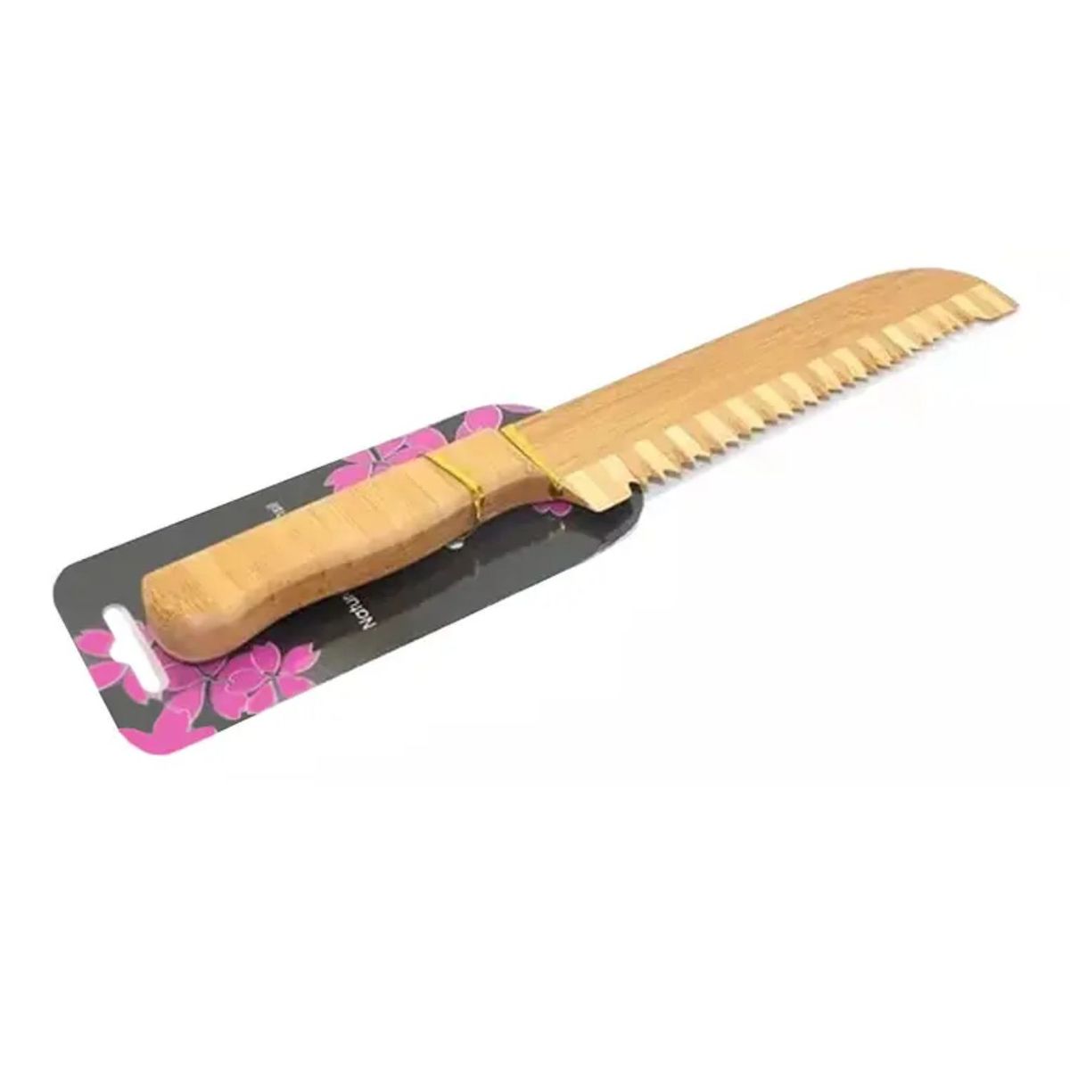 GENERICO - Cuchillo Sierra Bambu Para Pan Cortador Cocina