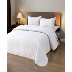GENERICO - Cubrecama Quilt Primavera Verano con Pompones King-Superking