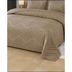 GENERICO - Cubrecama Quilt Moderno de verano Diseño Chevron 2 Plazas