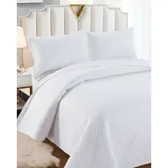 GENERICO - Cubrecama Quilt Texturizado Estilo Moderno y Confort Plaza y Media