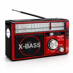 MOVI - Radio Portátil AM FM Recargable con Linterna y Panel Solar