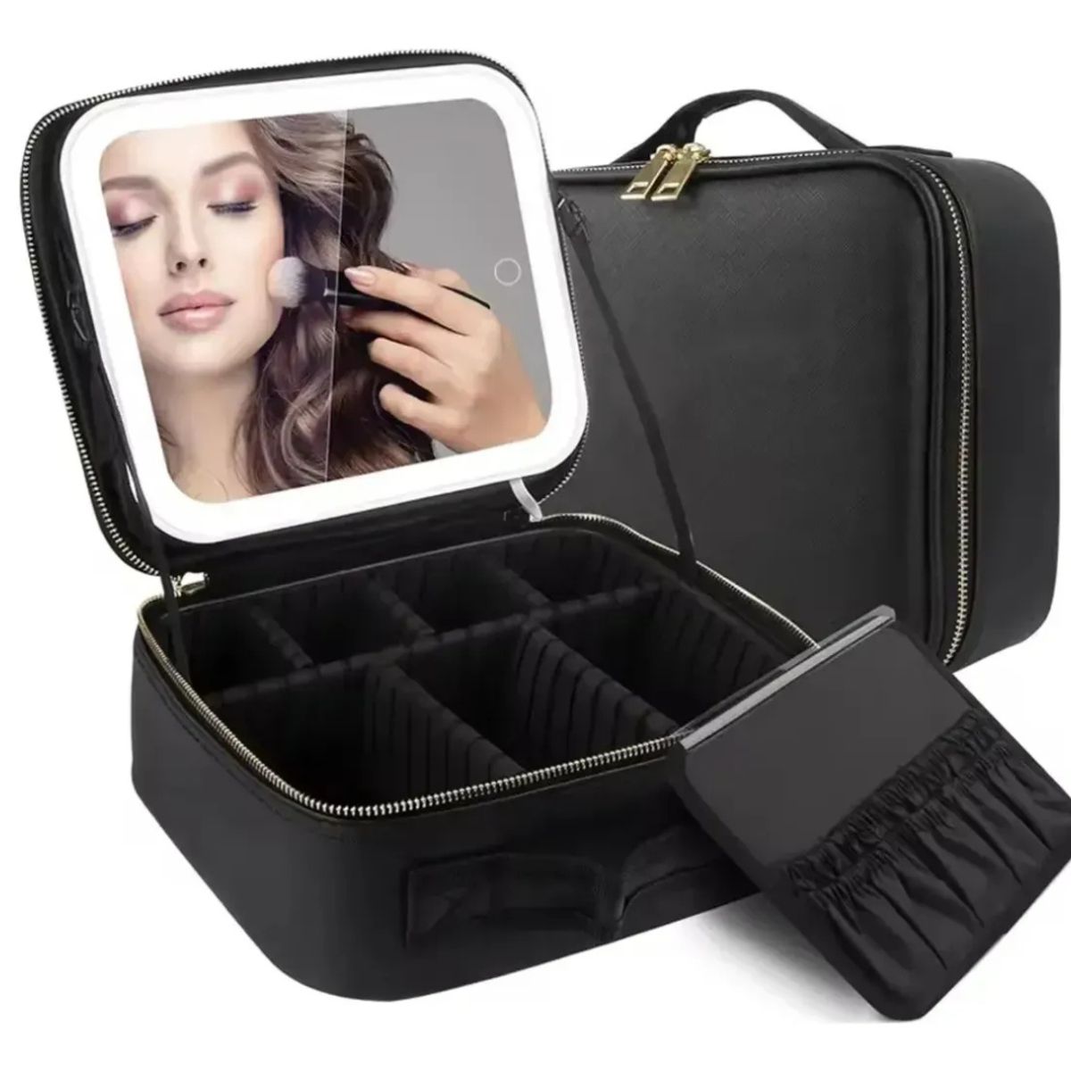GENERICO - Bolso De Maquillaje Cosmetiquero Con Luz Led Recargable