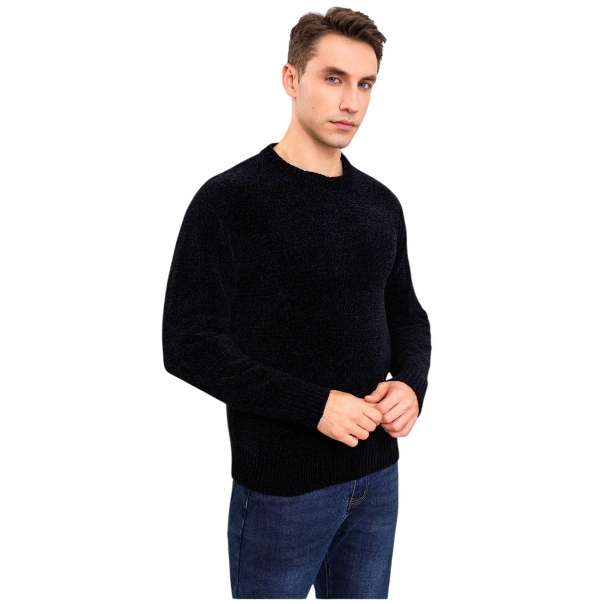 MC PRINS - Sweater Tejido Chenille Hombre Cuello Redondo
