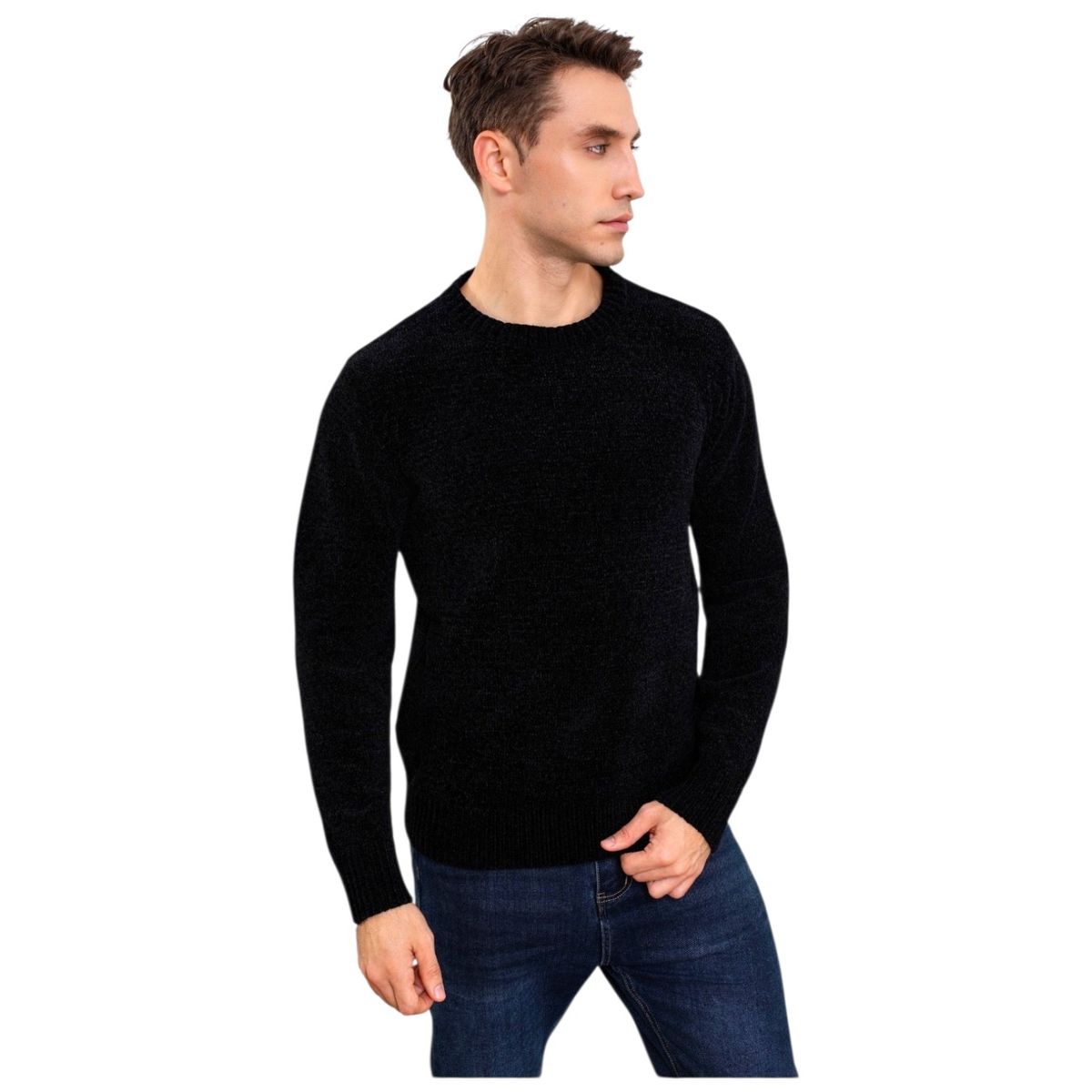 MC PRINS - Sweater Tejido Chenille Hombre Cuello Redondo