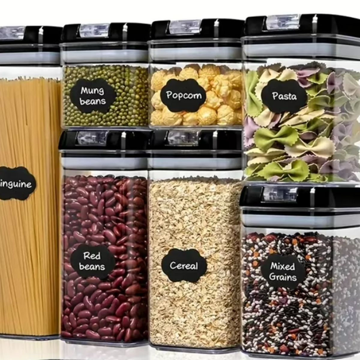 GENERICO - Set 7 Contenedores Hermeticos Alimentos Cocina