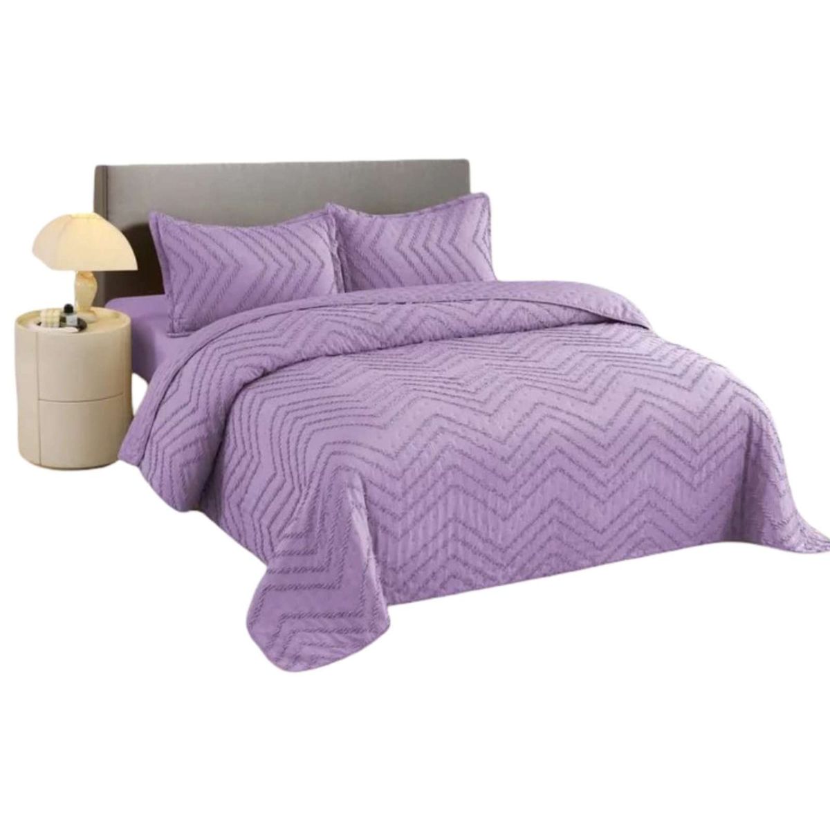 GENERICO - Cubrecama Quilt Moderno de verano Diseño Chevron king-super king