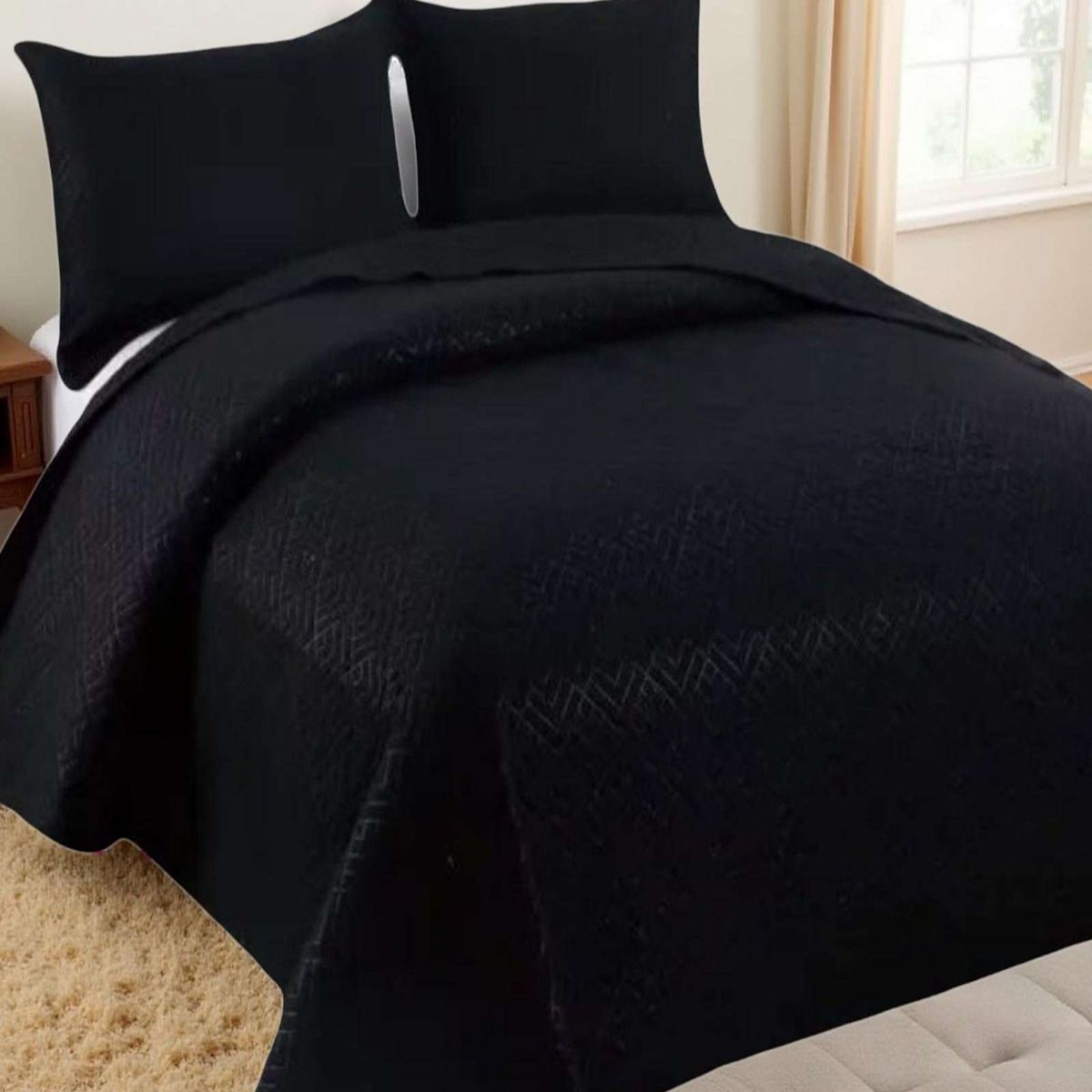 GENERICO - Cubrecama Quilt Texturizado Estilo Moderno y Confort 2 Plazas