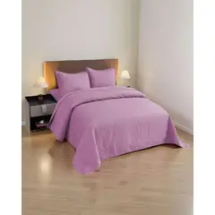 GENERICO - Cubrecama Quilt Primavera Verano con Pompones 2 Plazas