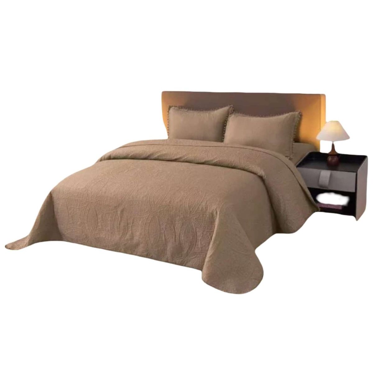 GENERICO - Cubrecama Quilt Primavera Verano con Pompones King-Superking