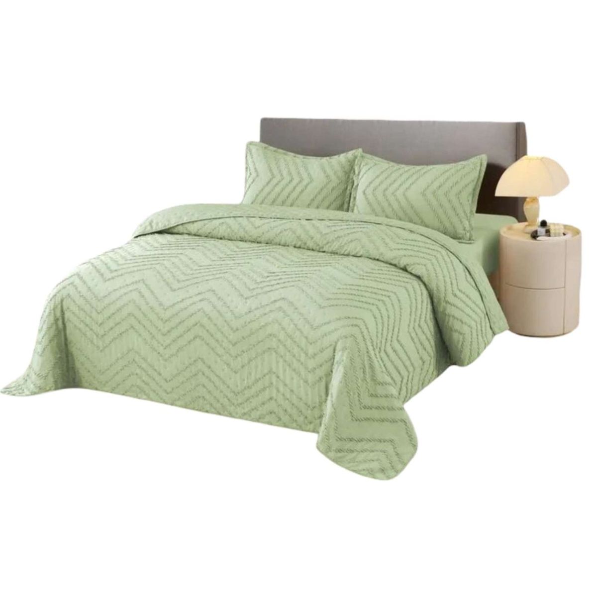 GENERICO - Cubrecama Quilt Moderno de verano Diseño Chevron 2 Plazas