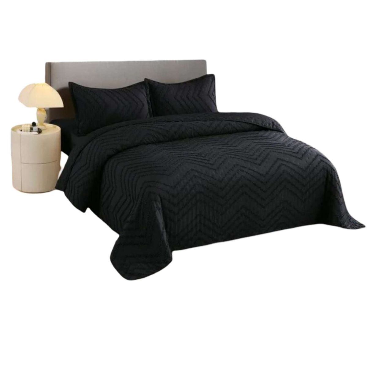 GENERICO - Cubrecama Quilt Moderno de verano Diseño Chevron king-super king