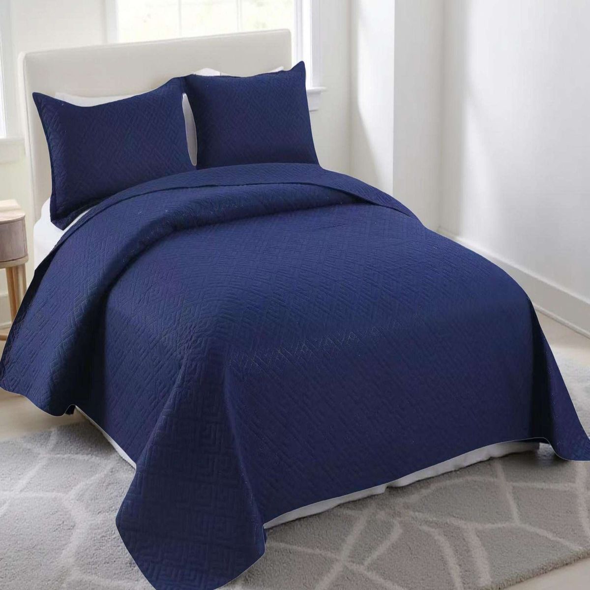 GENERICO - Cubrecama Quilt Texturizado Estilo Moderno y Confort king-super king
