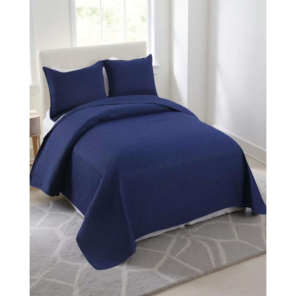 GENERICO - Cubrecama Quilt Texturizado Estilo Moderno y Confort king-super king