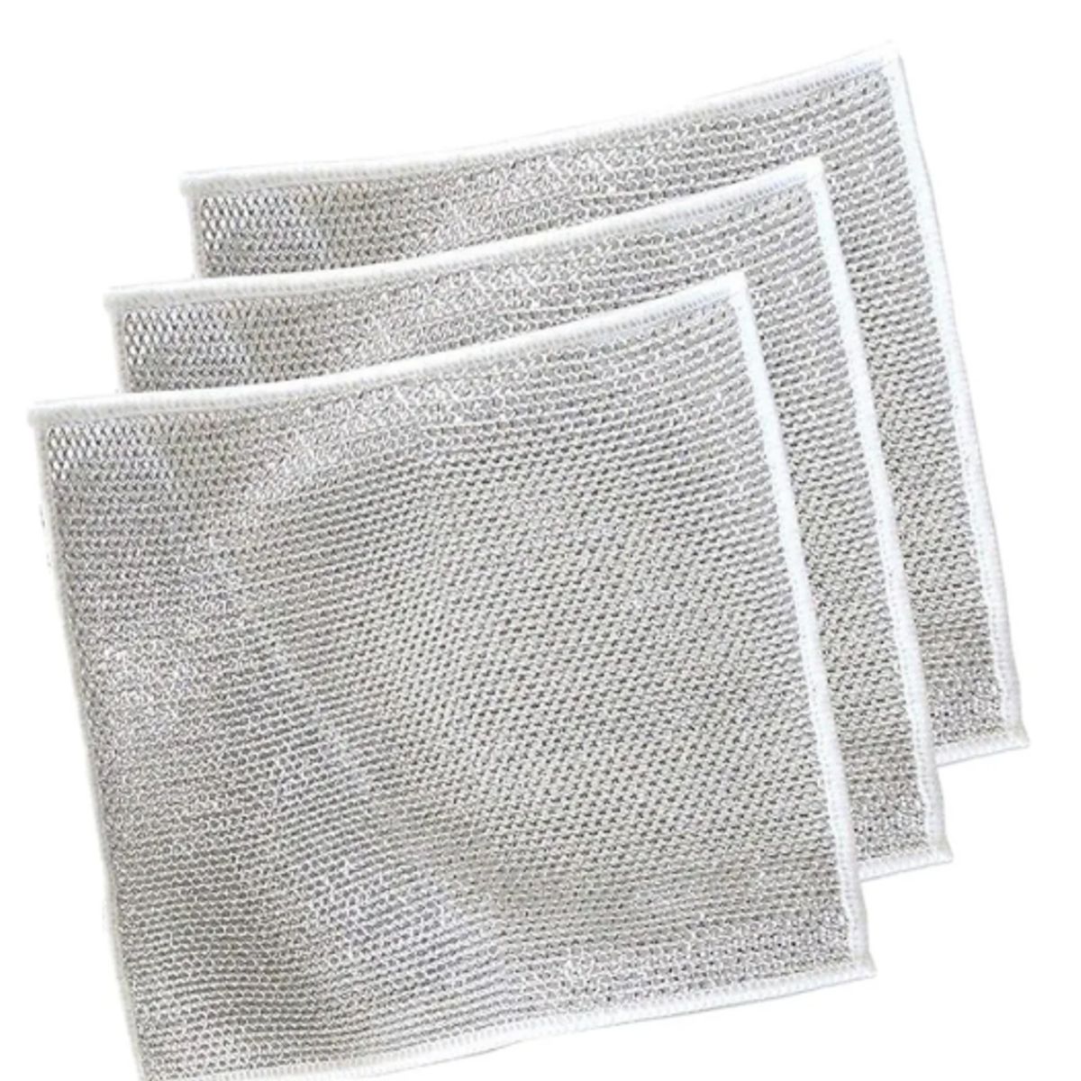 GENERICO - Paños Magicos De Alambre De Acero pack De 5 No Rayan Plateado Rayas