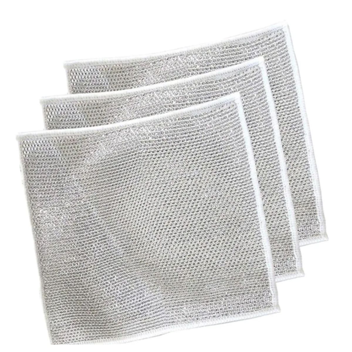 GENERICO - Paños Magicos De Alambre De Acero pack De 5 No Rayan Plateado Rayas
