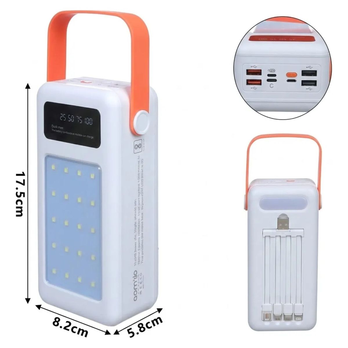 GENERICO - Batería Externa 50000 Mah Portátil Carga Rápida Power Bank