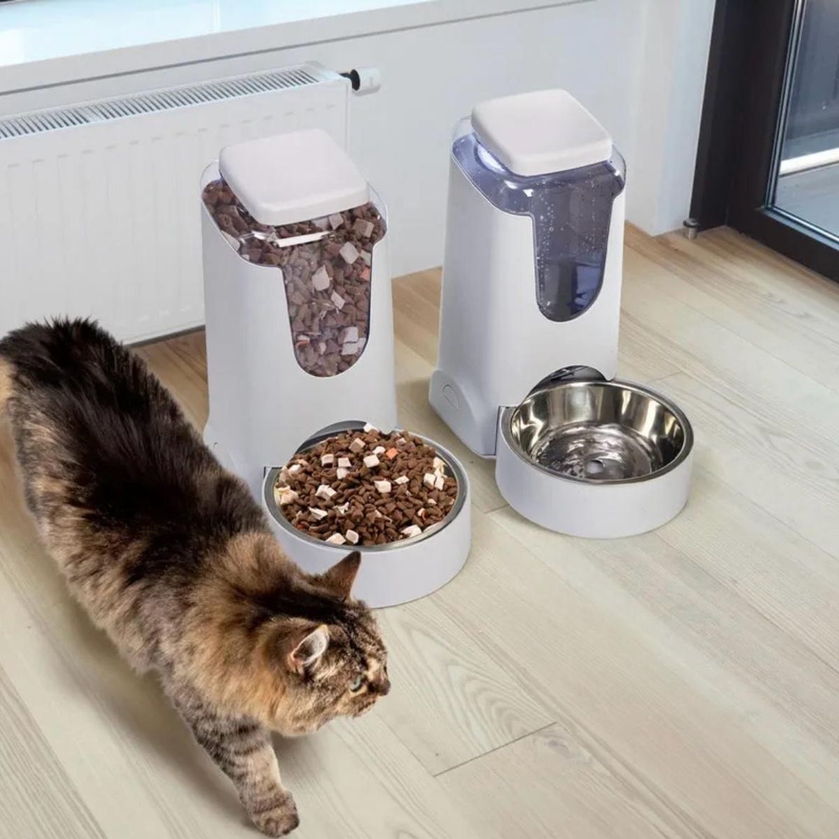 GENERICO - Pack Dispensador De Comida Y Agua Para Mascotas Perros Gatos