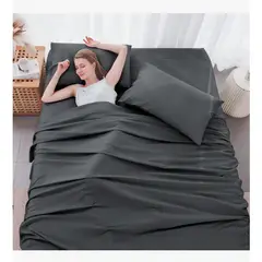 GENERICO - Juego De Sábanas 200 Hilos 2 Plazas+funda Almohad-4 Piezas