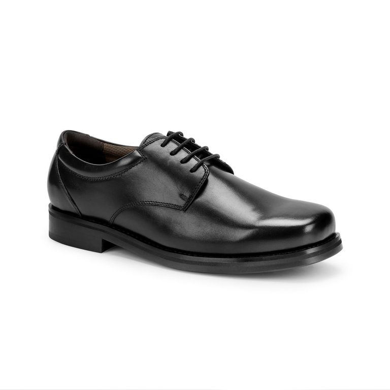 Zapatos Grandes Hombre Cuero Twister Xl Negro