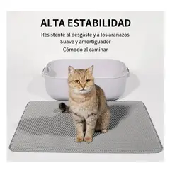 GENERICO - Alfombra Atrapa Arena De Gatos Tapete Arenero Michi 120x70cm