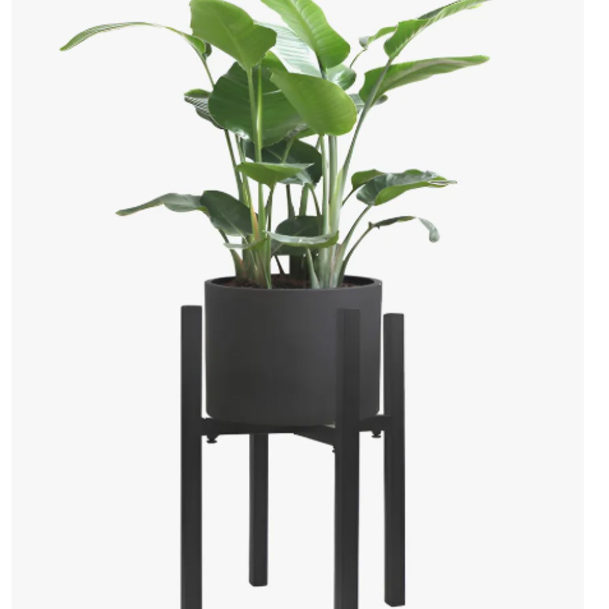 GENERICO - Porta Macetero Desmontable Pedestal Para Plantas Negro Liso