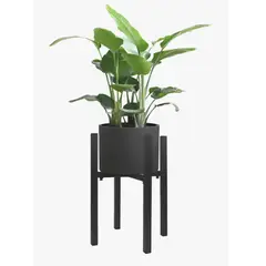GENERICO - Porta Macetero Desmontable Pedestal Para Plantas Negro Liso