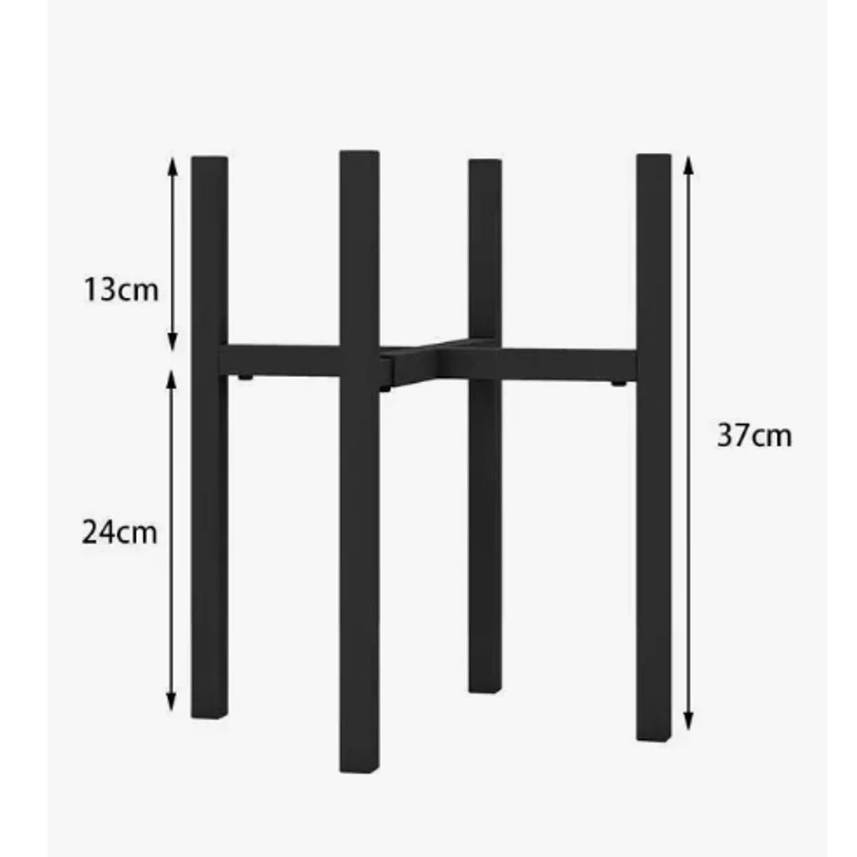 GENERICO - Porta Macetero Desmontable Pedestal Para Plantas Negro Liso