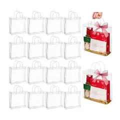 KINDA NICE - Pack 30 De Bolsa Transparente Pvc Con Asa Reutilizable Regal Transparente