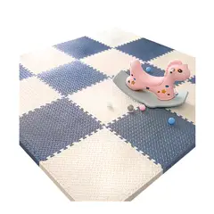 GENERICO - Piso Goma Eva Bebé 60x60cm Azul Antideslizante Set X8