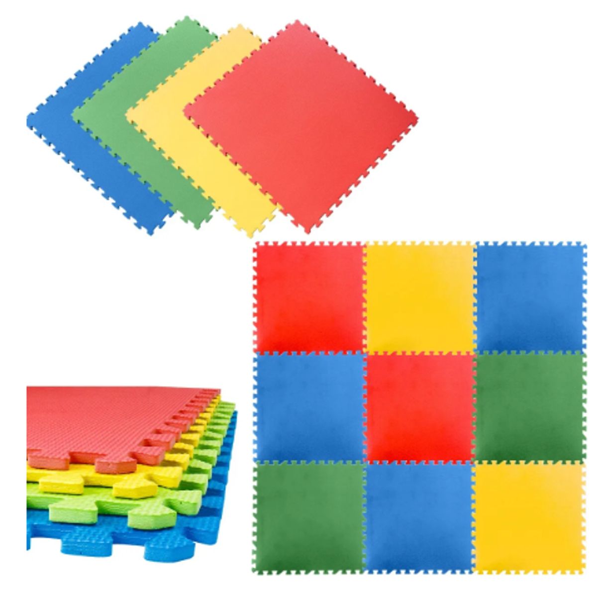 GENERICO - Pack 8 Unidad Piso Puzzle Alfombra Goma Eva Antigolpes 60x60 Color Goma Eva