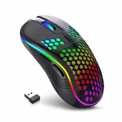 VIDITA - Mouse Gamer USB Recargable RGB 6 Botones DPI Ajustable 89g