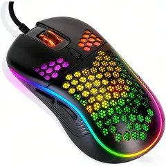 VIDITA - Mouse Gamer USB RGB 6 Botones DPI Ajustable Cable 1.5m Ergonómico