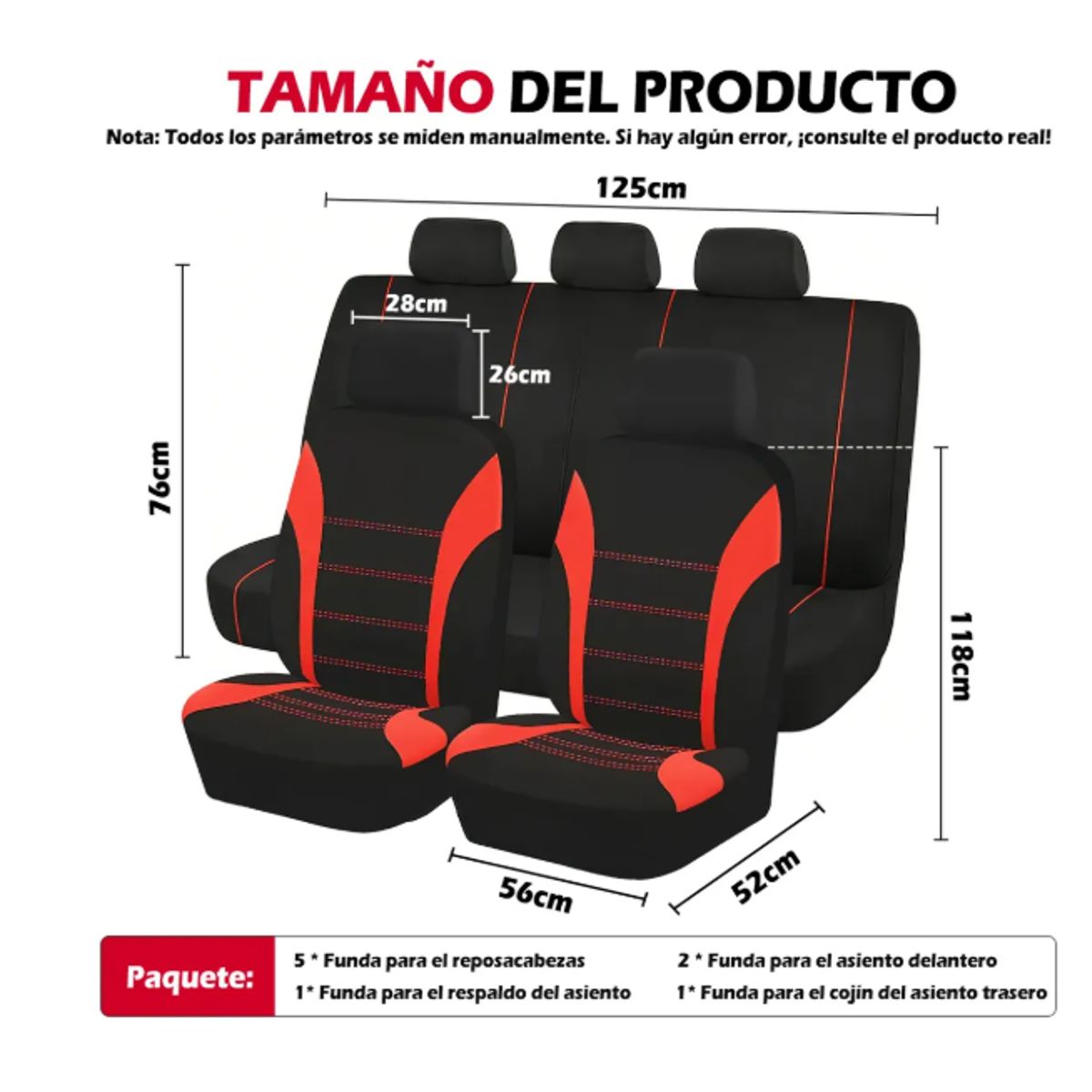 GENERICO - Fundas Cubreasiento Auto Universal Poliester 9 Piezas