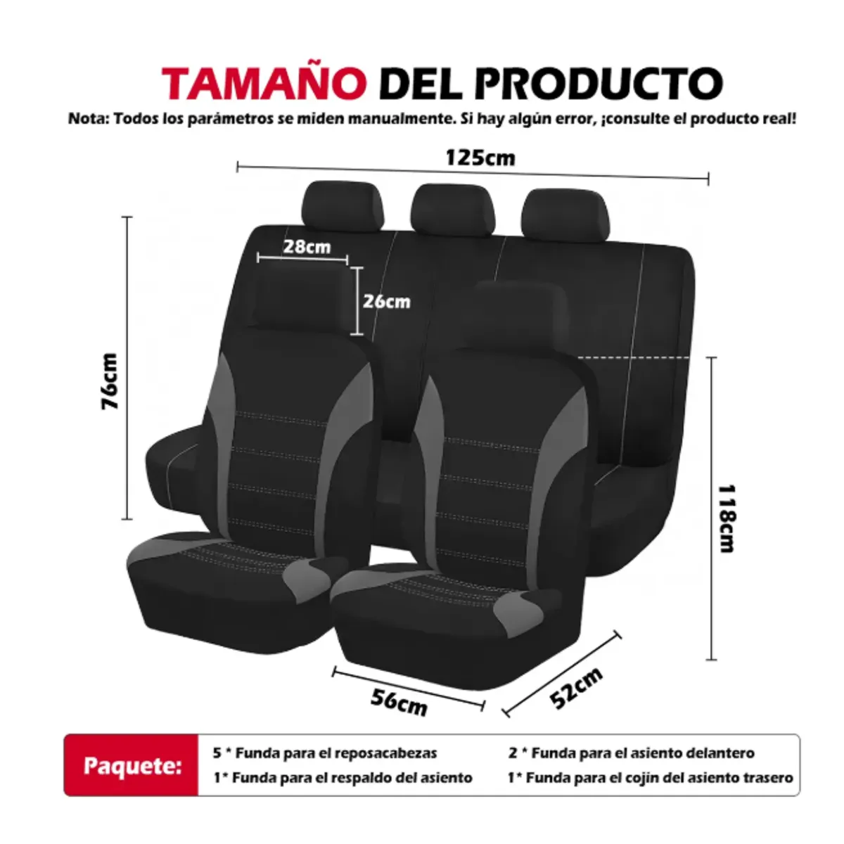 GENERICO - Fundas Cubreasiento Auto Universal Poliester 9 Piezas