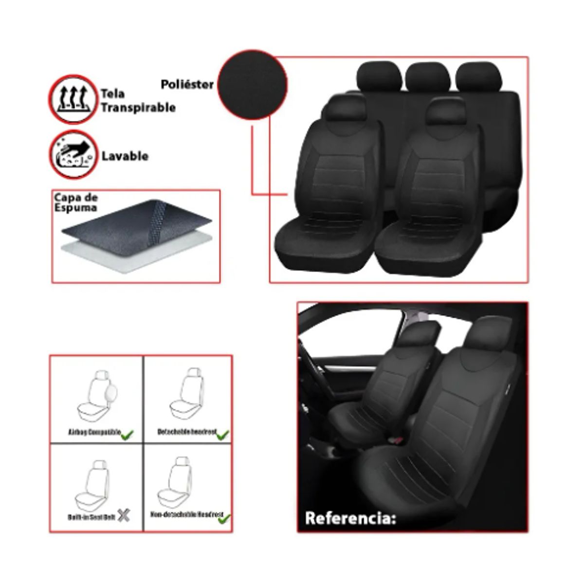 GENERICO - Funda Cubre Asiento Auto