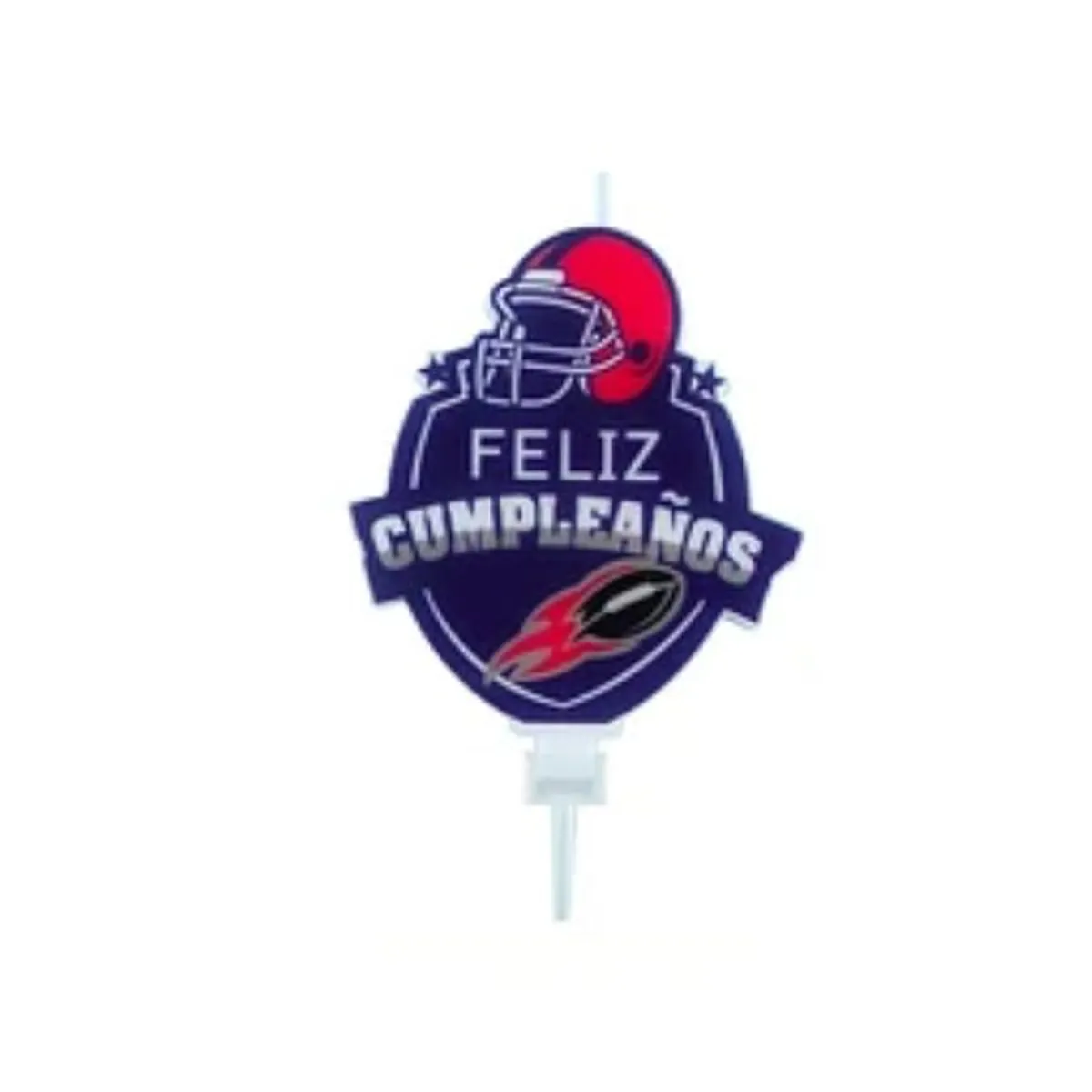 GENERICO - Vela futbol feliz cumpleaños 8x11cm