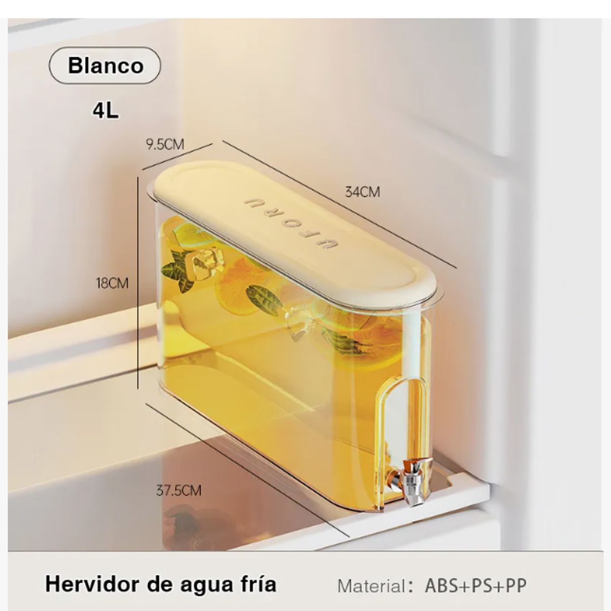 GENERICO - Jarra De Agua Fría Con Grifo, 4 Litros