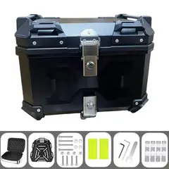 KINDA NICE - Top Case Para Moto Aleacion Aluminio Con Doble Cerradura 45l