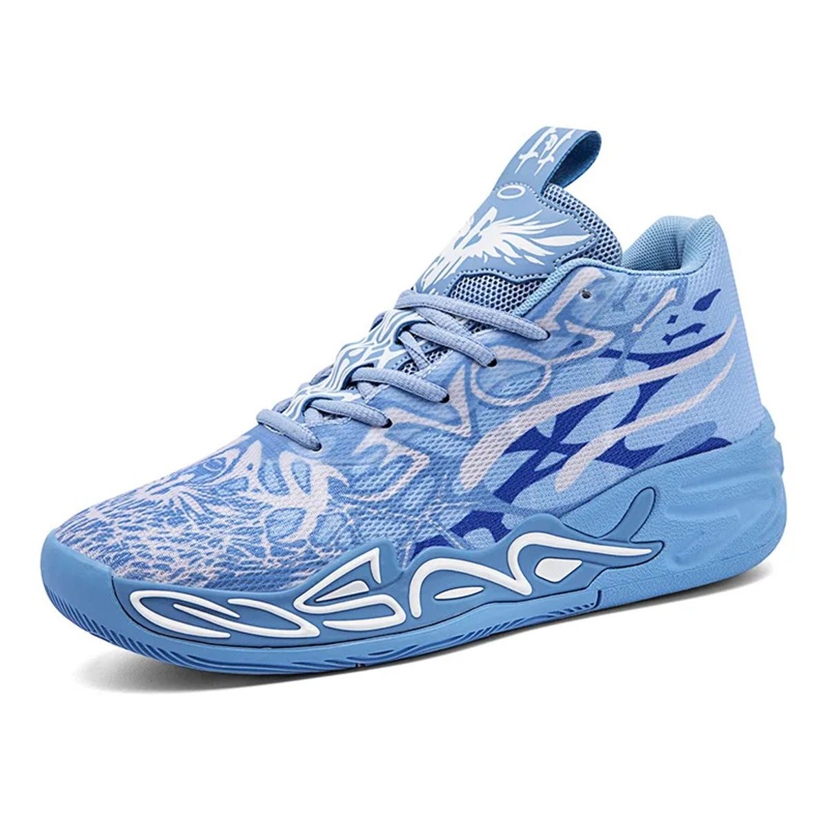 DANWEILE - Zapatillas baloncesto entrenamiento neutras y cómodas - Azul