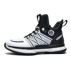 DANWEILE - Zapatillas de baloncesto de caña alta para hombre y mujer - Negro