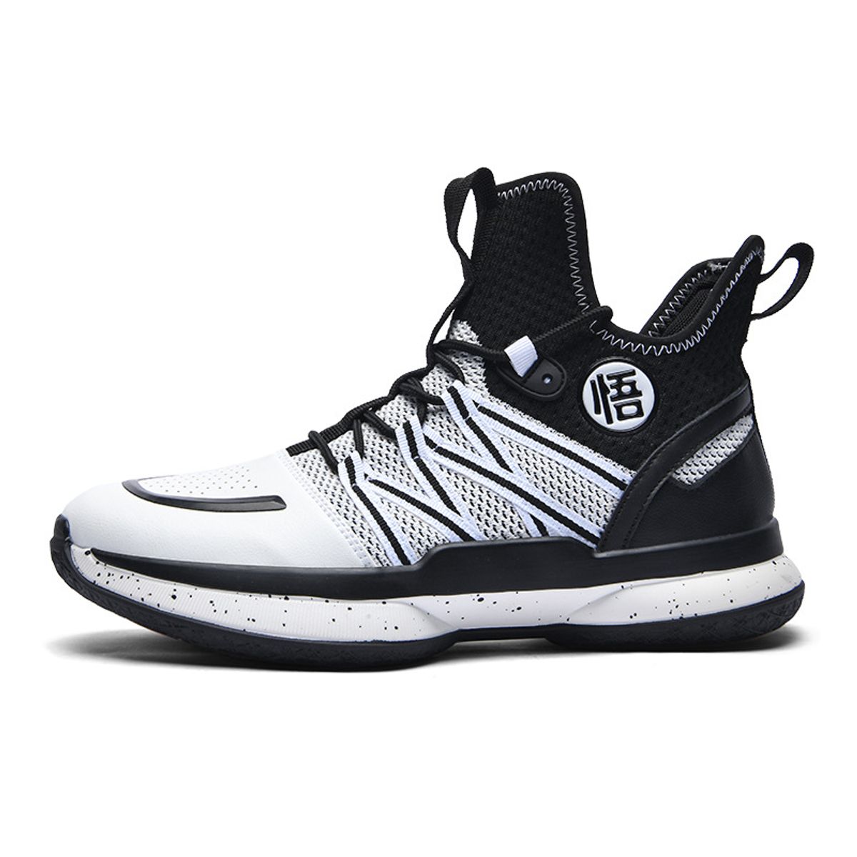 DANWEILE - Zapatillas de baloncesto de caña alta para hombre y mujer - Negro