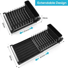 EINICIO - Extensible Escurridor de Trastes sobre Fregadero de Acero Inoxidable