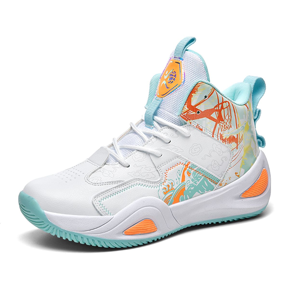 DANWEILE - Zapatillas de baloncesto de entrenamiento deportivo juvenil Verde