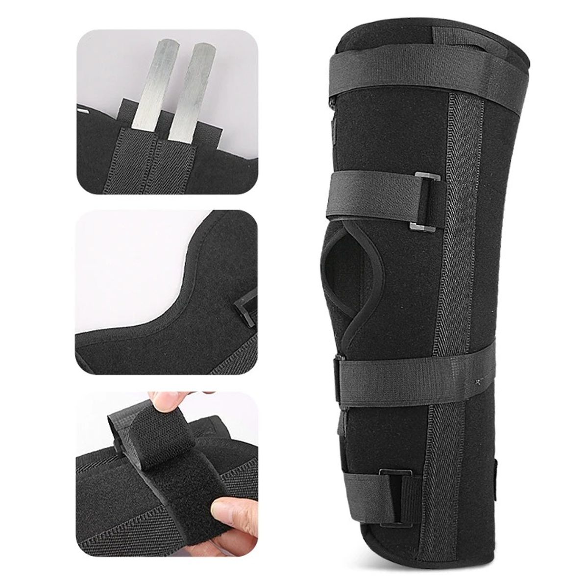 MOVI - INMOVILIZADOR DE PIERNA CON BARILLAS, VARIABLE TALLA L