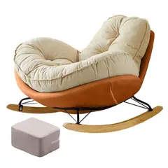 KINDA NICE - Sillon Mecedor Silla Con Reposapiés - Funda Desenfundable