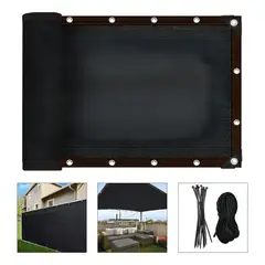 KINDA NICE - Homegarden Malla Sombra 95% Bloqueo Sol Negro Uv Protección 1 x 5 m
