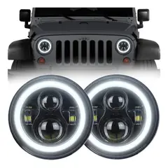 VIDA BUENAS - Luz Auto Foco 7 Pulgadas Redondo Faro Led Motor Angel Eyes