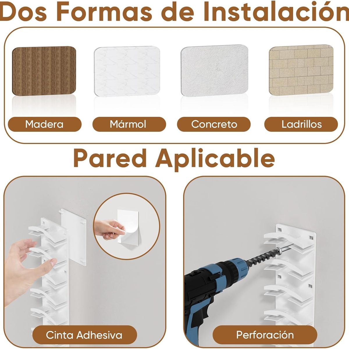 KUANGYE - 2 Piezas Soporte Gorras, Colgador Gorras Pared